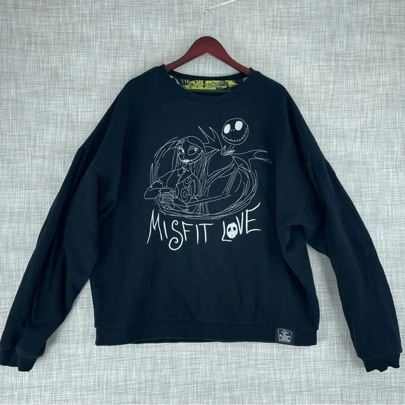 Disney Nighmare before Christmas Reversible Sweatshirt AOP Mens XXL 1999 - Picture 1 of 9